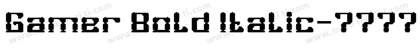 Gamer Bold Italic字体转换